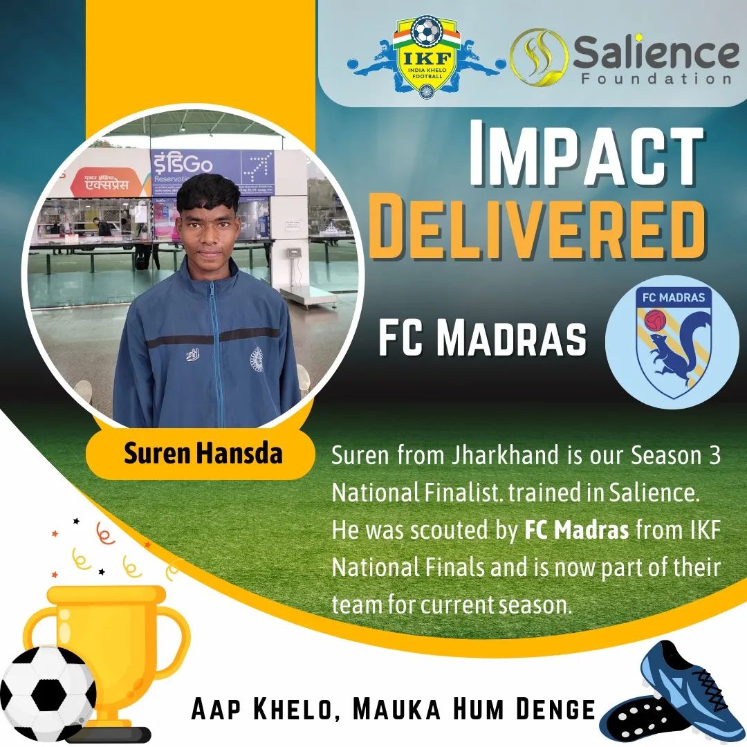 IKF_Official's tweet photo. Suren trained in Jharkhand scouted by IKF from Season 3 Trials and trained by @salience_foundation has been picked up by @fcmadras to be part of their squad to play AIFF junior league this season.

We are happy to have impacted his life by providing him with a pathway! https://t.co/BKVY1N1T6i