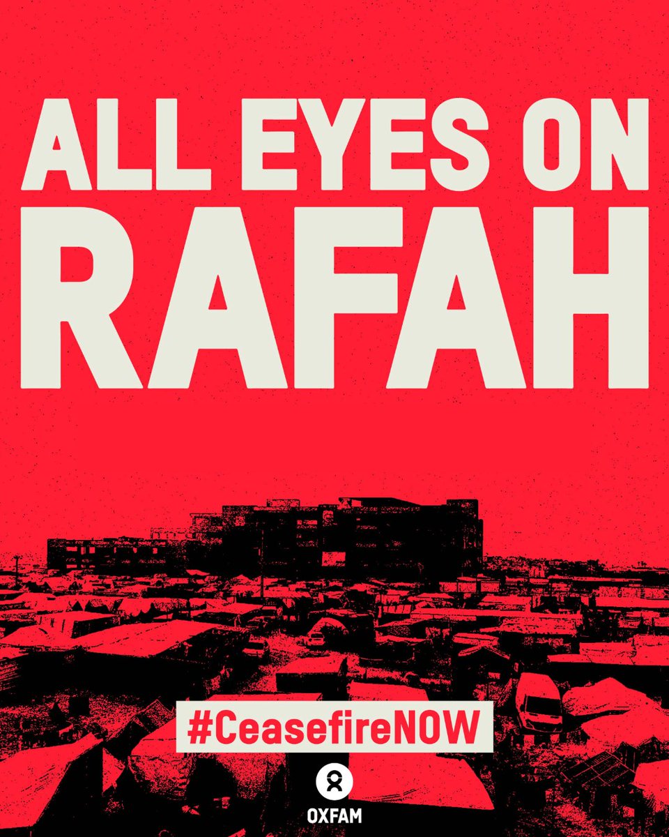 REACTION: Just 3 days ago, the world’s court @CIJ_ICJ ordered #Israel to immediately halt its offensive on #Rafah. Last night, Israeli airstrikes hit tents killing at least 40 Palestinians in Rafah. People sheltering by a UN warehouse were burned alive, where they thought they