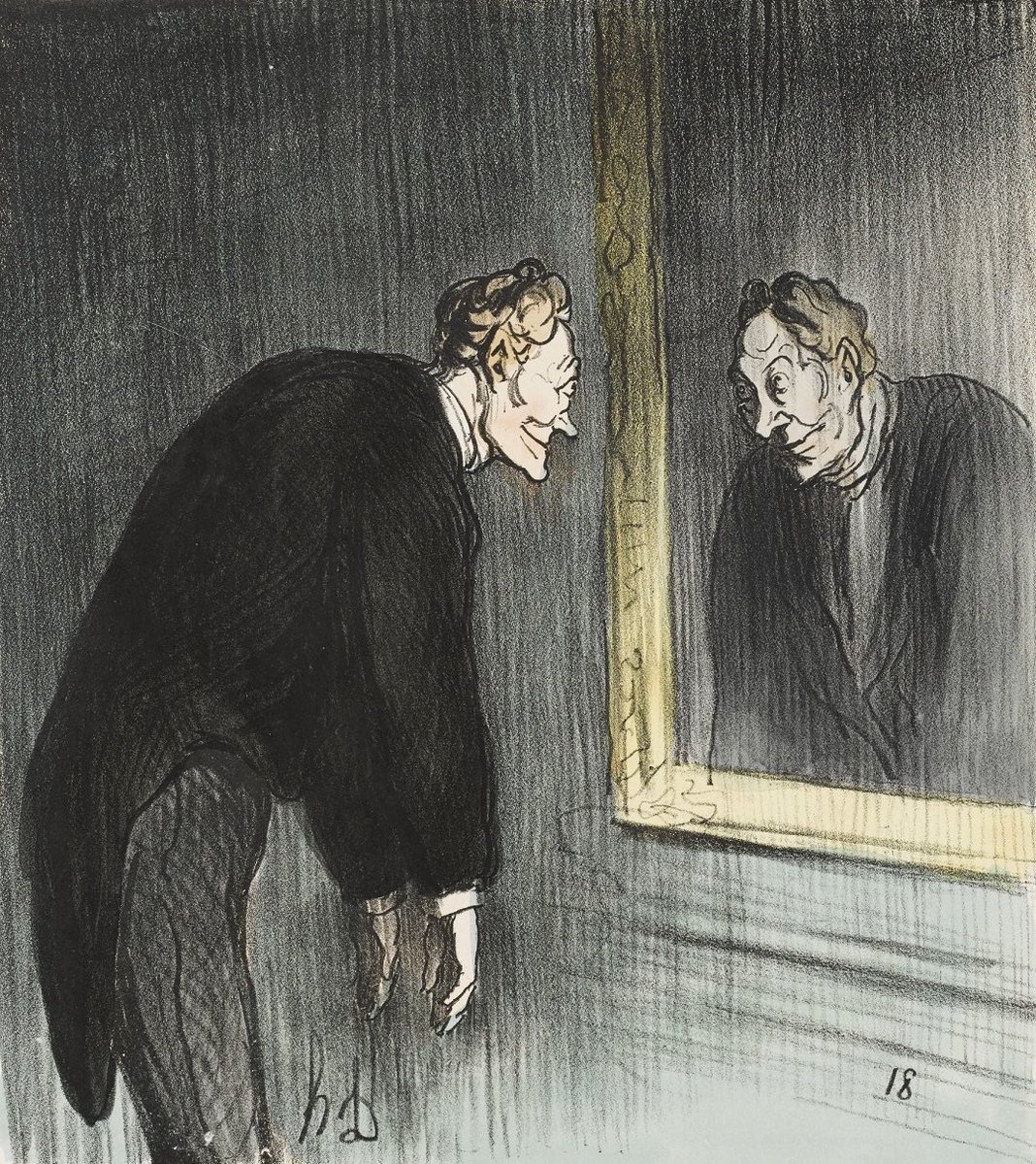 Werktitel: „Er probt das Lächeln, bevor er sich seinen Wähler*innen vorstellt“

🇪🇺👉 Am 9.6. ist #Europawahl und dieses Werk des frz. Malers und Karikaturisten #HonoréDaumier (1808-1879) zeigt: Schaut euch die Parteien genau an, damit ihr wisst, wen ihr wählt.