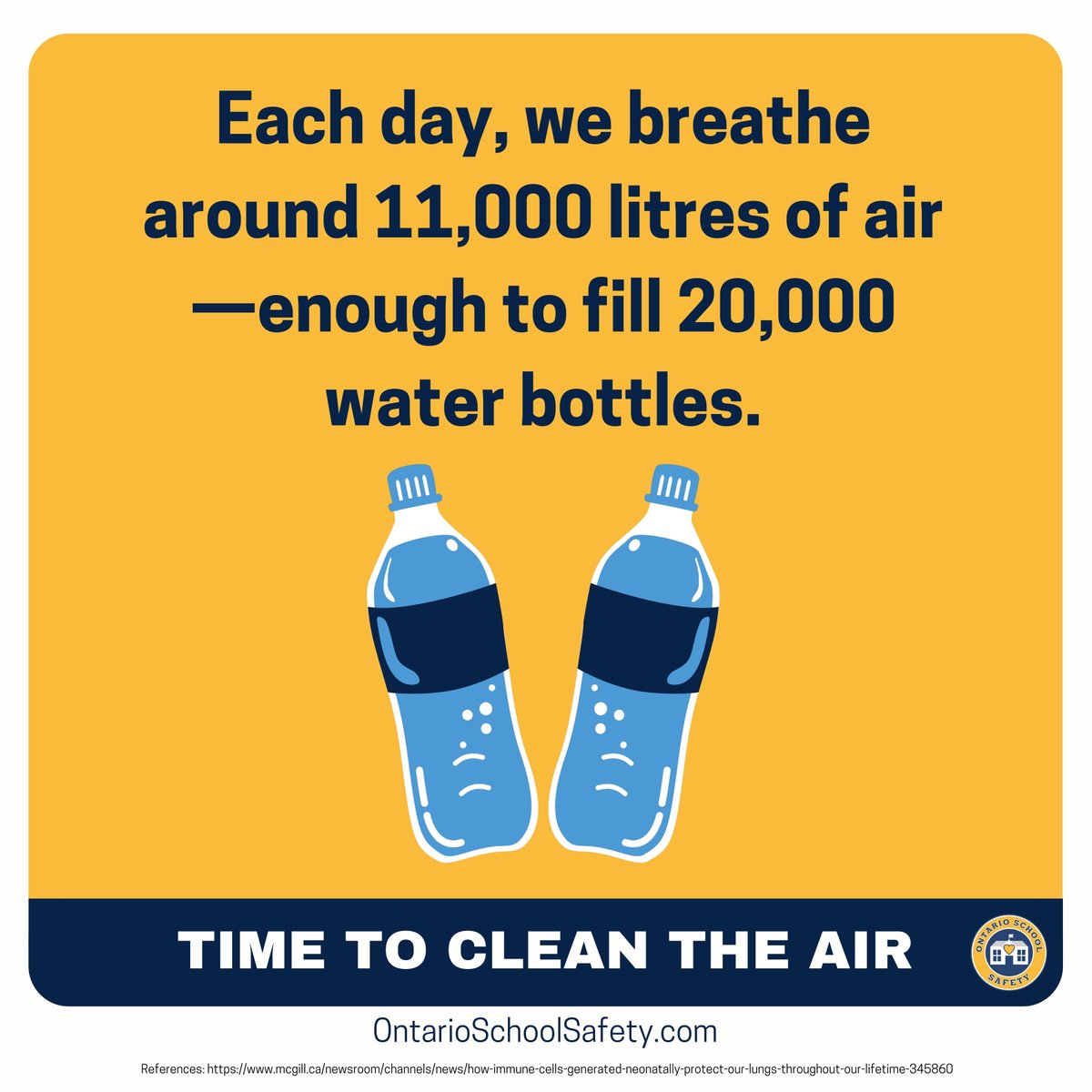 At Ontario School Safety, we believe that everyone has a right to breathe clean, healthy air in schools and on school buses. Today is the first day of our 10-day countdown to Clean Air Day, on June 5, 2024. Ten days to say – it’s time to clean the air. (1/5)