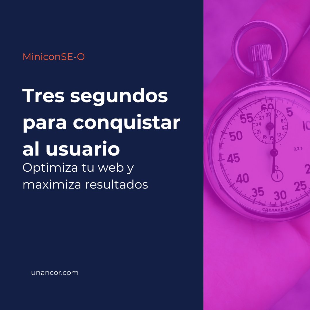 ⏱️Tienes 3 segundos para captar al usuario en tu web. ¡Optimiza al máximo!
1️⃣Escoge un buen servidor para mejorar la velocidad.
2️⃣Reduce el tamaño y optimiza el formato de las imágenes.
3️⃣Minimiza y agrupa los archivos CSS.