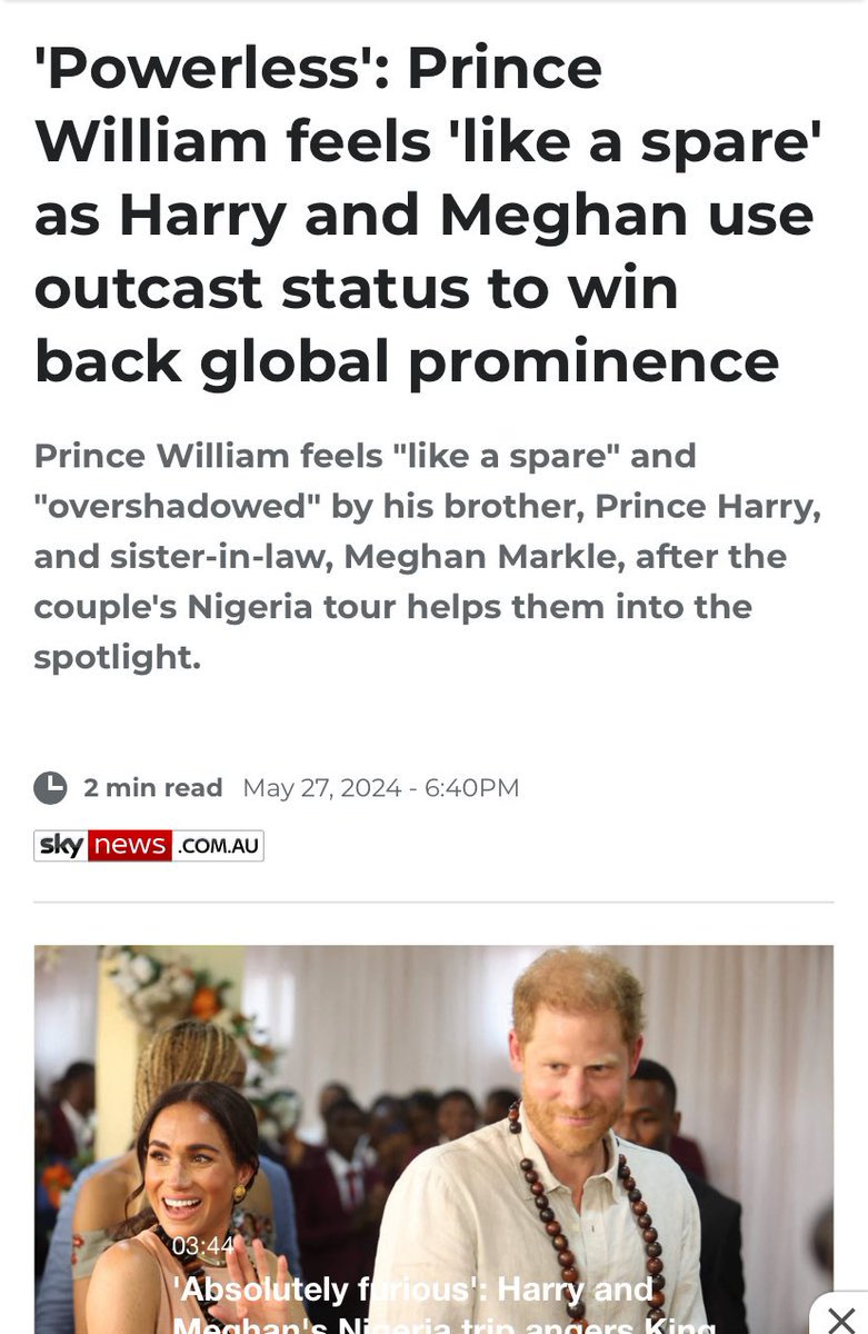 Apparently Willy now feels like the Spare & “loathes his brother for taking all the limelight”. 🤣😅😂 Willy’s minions are abandoning the royal sinking ship & we’re watching a sociopath spiralling with loss of control.🍿☕️🫖😂🤣😂😅😂

Archive link 👉 archive.md/HCEjU