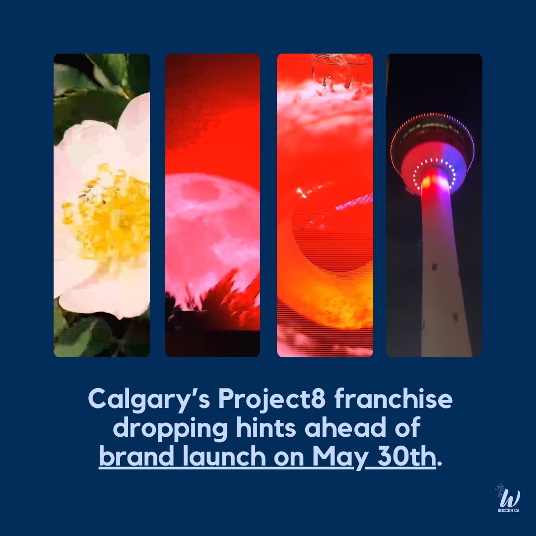 Good morning Canadian footy fans ☕️

Looks like a big week in soccer:
- CanMNT roster dropped ✅
- @Project8Sports hint at a big announcement (potentially league name?!)
- YYC WFC brand launch this Thursday, they’ve dropped these hints so far:
🌹🌕🦉🟪🟥

Get excited y’all!!