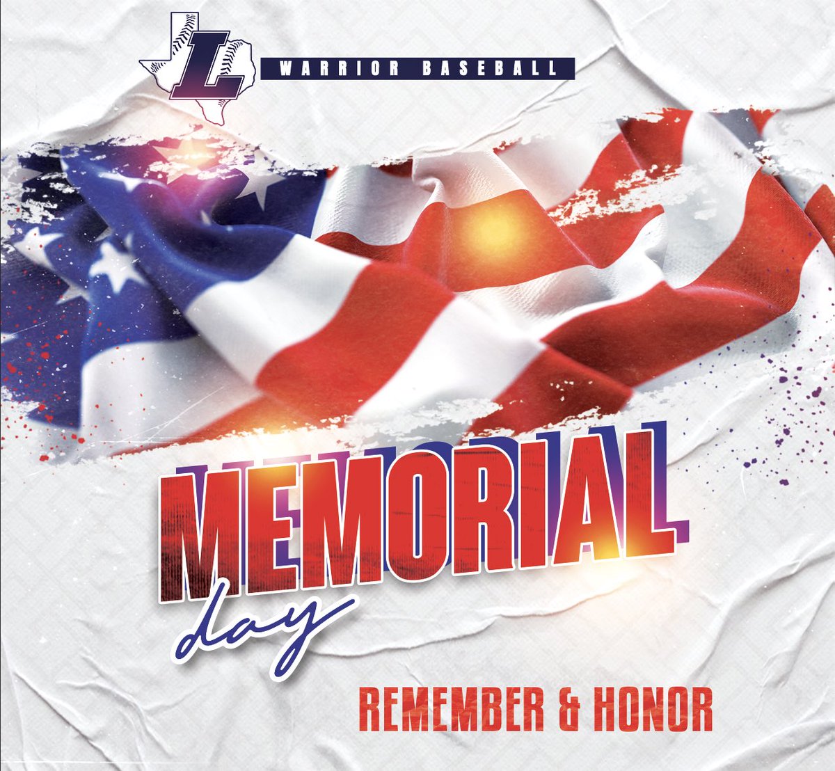 Today, we honor those who made the ultimate sacrifice.
Thank You from Warrior Baseball