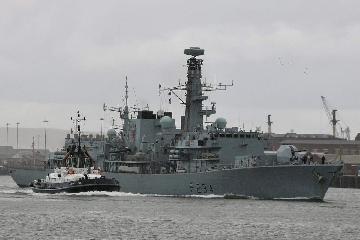 HMS Iron Duke (F234) Duke-class Type 23 frigate leaving Portsmouth, England - May 27, 2024 #hmsironduke #f234 SRC: TW-@scottyc298