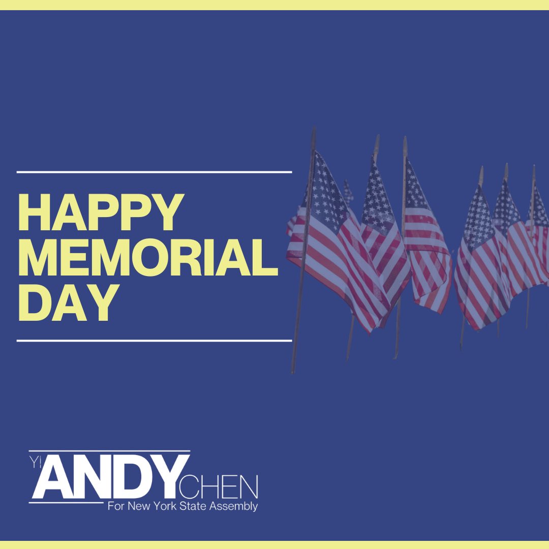To all the brave soldiers who made the ultimate sacrifice in service to our nation. It is to these courageous souls who we owe that fought to defend our rights and safeguard our liberties.

Happy Memorial Day🇺🇸

#AndyChen #District40 #memorialday
