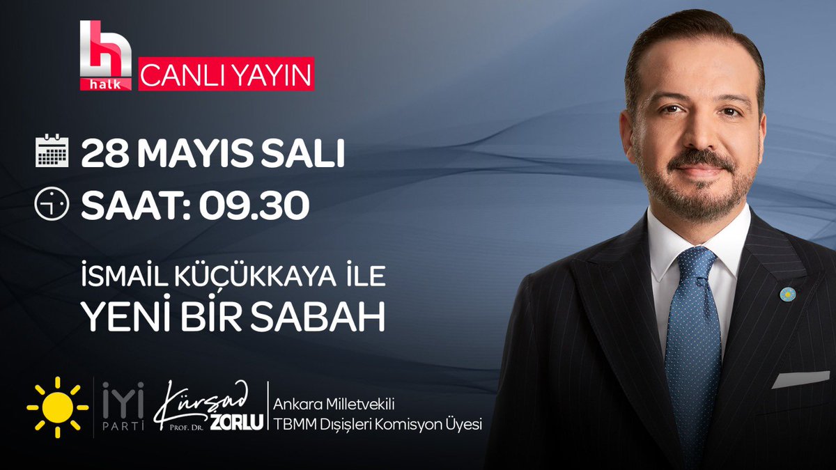 Yarın Türkiye gündemini değerlendirmek üzere Saat: 09.30’da Halk Tv’de @KucukkayaIsmail ‘in konuğu olacağım. Hayat pahalılığı ve sığınmacı sorunu derinleşirken farklı kesimlerin uğradığı adaletsizlikler devam ediyor. Atanamayan öğretmenler, emekliler, staj ve çıraklık