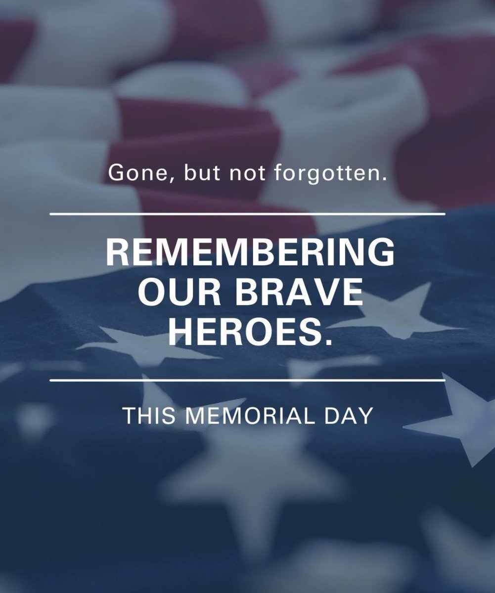 Today we honor those who made the ultimate sacrifice for our freedom!