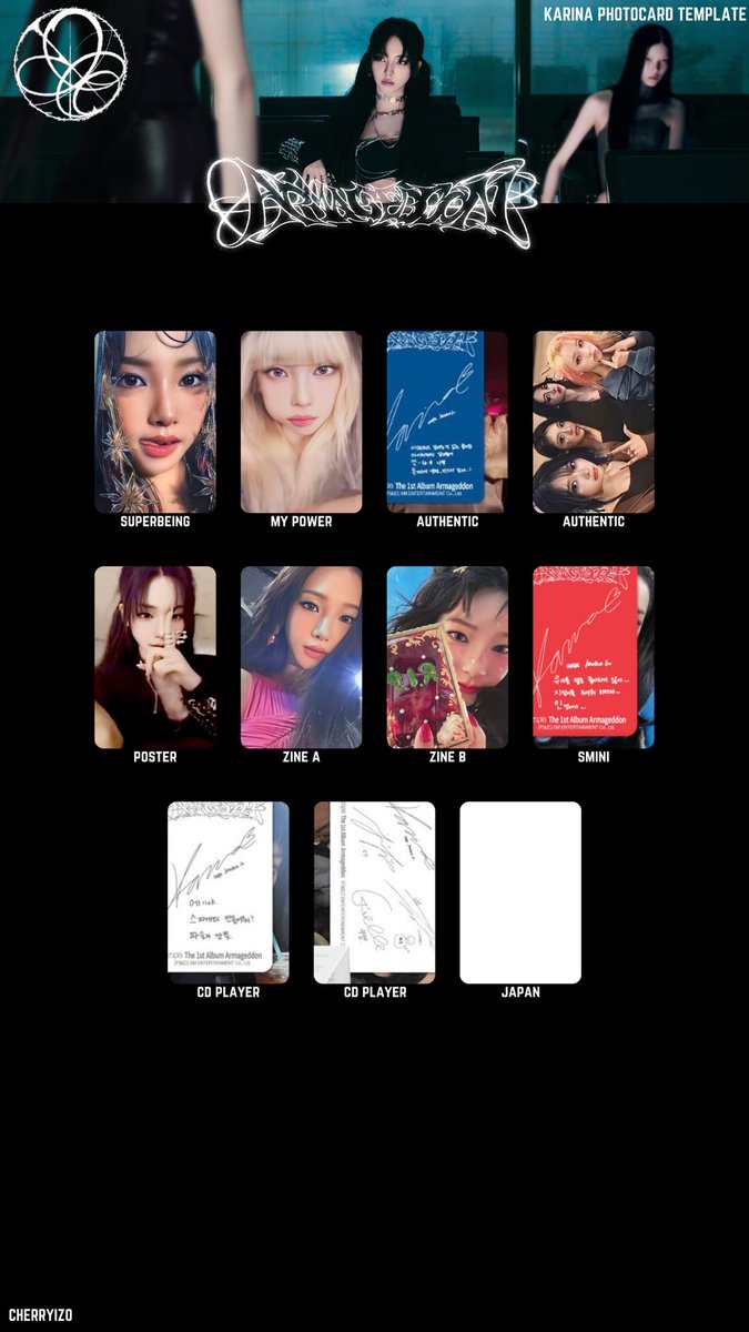 cherryiz0's tweet photo. aespa ( 에스파 ) armageddon album photocards template

karina 카리나 giselle 지젤 winter 윈터 ningning 닝닝

drive: https://t.co/AI0ZHDZc5m

do not crop user/claim as your own! https://t.co/5tiW0bN5xz
