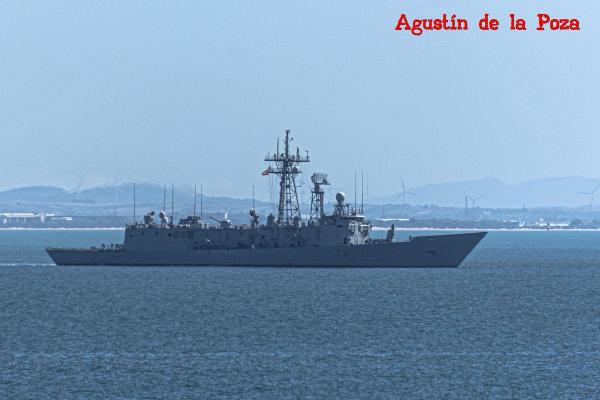 Spanish Navy Santa Maria-class ASW frigate ESPS Numancia (F83) leaving Rota, Spain - May 27, 2024 #espsnumancia #f83 SRC: TW-@AgustinLowpozi