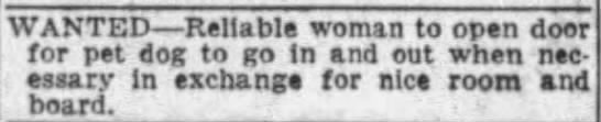 It grieves me that I was born too late to answer this ad. (San Francisco Examiner 1956, via @_newspapers)