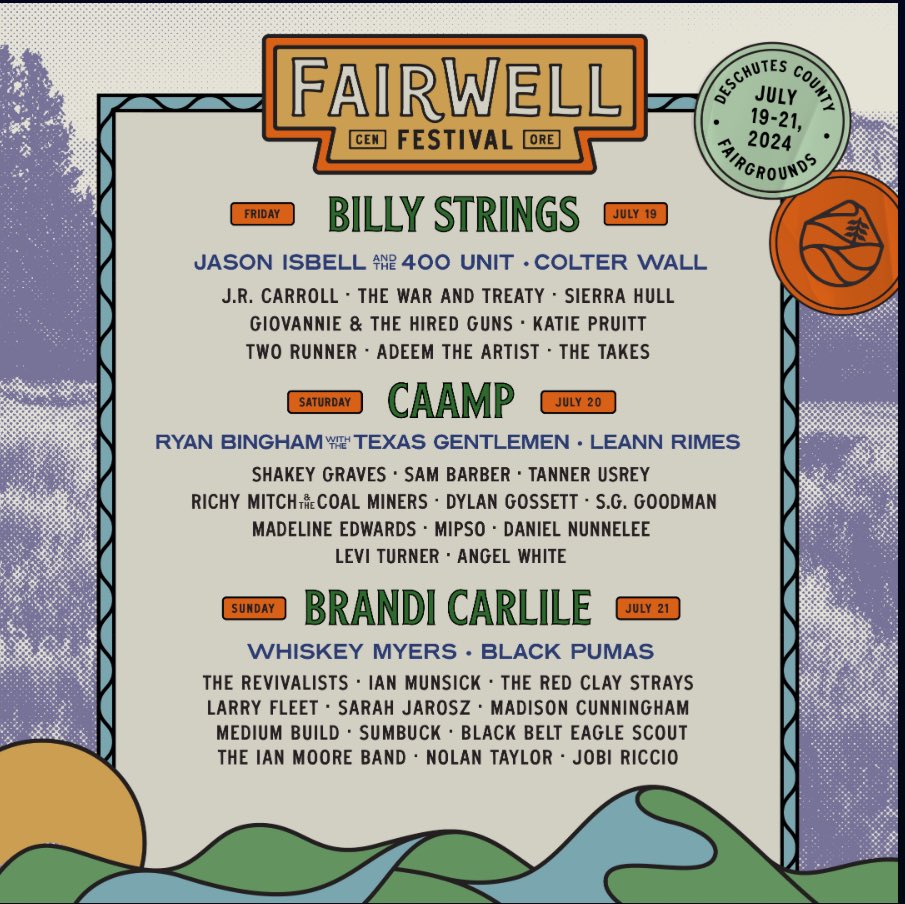 We’re saying  HELLO to summer by sending you to <a href="/fairwellfest/">FairWell Festival</a> 2024! Listen for your daily text to win code &amp; get in to win a pair of 3-day passes - Here’s one to get you started &gt;&gt;&gt; send SUNSET to 541-284-1101 - grab tickets &amp; full festival details at fairwellfestival.com