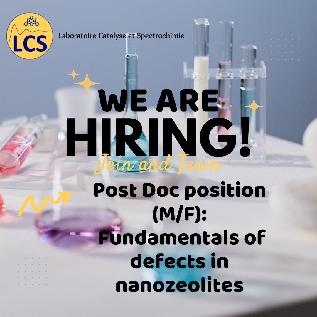 👩‍🔬 👨‍🔬 #JobOffer: The @labo_lcs is looking for its future Post Doc position (M/F) in Fundamentals of defects in #nanozeolites More information: emploi.cnrs.fr/Offres/CDD/UMR… @Reseau_Carnot @Carnot_ESP @CNRS @CNRS_Normandie @normandieuniv @ensicaen @CNRSchimie @Universite_Caen