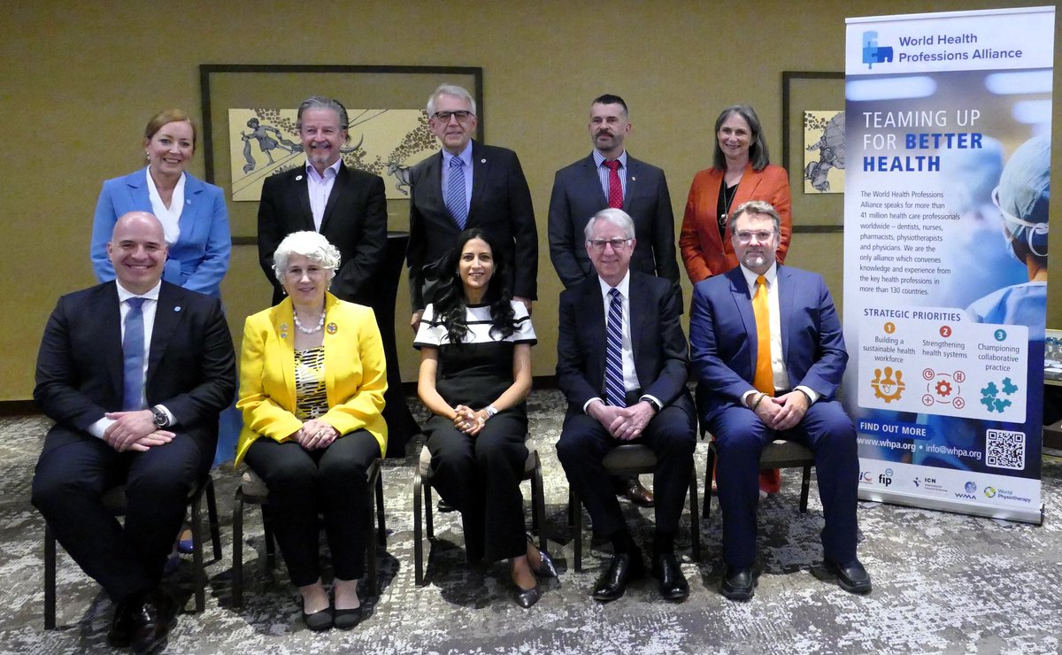 World Health Professions Alliance @#WHPA new strategy launched & the Alliance’s 25th anniversary celebrated in Geneva on 26 May 2024. @WMA President @LujainAlqodmani addressed the work of WHPA. @FIP_org @ICNurses @fdiworlddental @WorldPhysio1951 @WHO 👉 ow.ly/q5SI50RWCn3