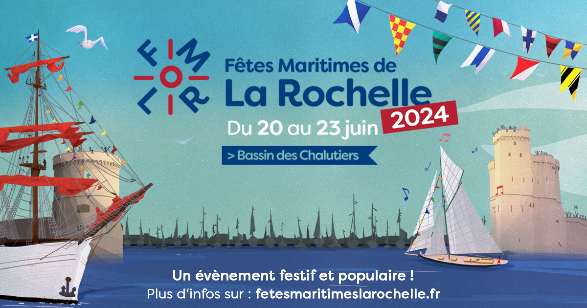 Du 20 au 23 juin, les Fêtes Maritimes amarrent sur le port de  #LaRochelle !
Au programme : visites de #bateaux parmi lesquels des trois-mâts légendaires, animations, ou encore banquet de la mer. 🌊

Infos sur 👉 fetesmaritimeslarochelle.fr
#FM