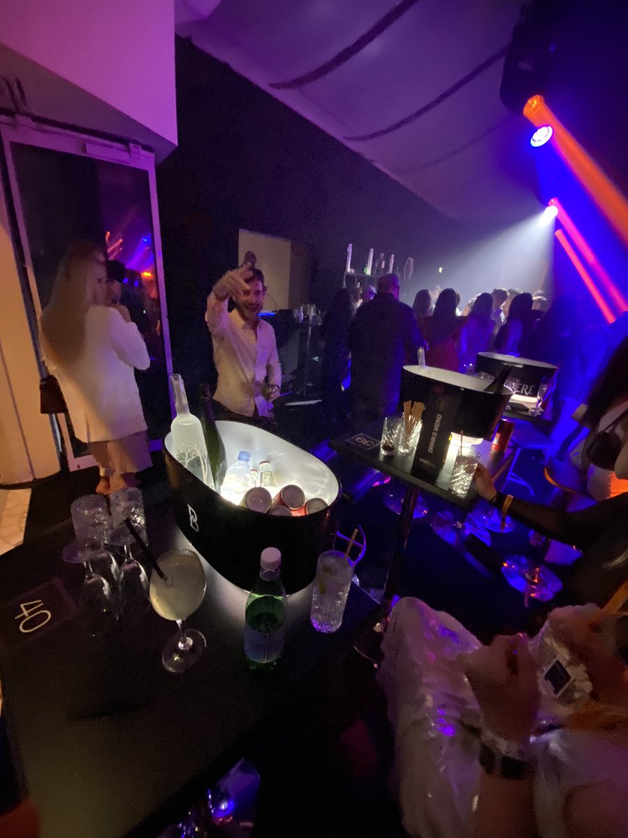 ThePaltos's tweet photo. After final service the crew invited the catering team to a private drinkypoos, no way did I expect to be given VIP passes and our own table in the Amber Lounge to chill with Fatman Scoop and Jax Jones… Scoop even said our pesto was bangin’! https://t.co/BmFBAU64Yh