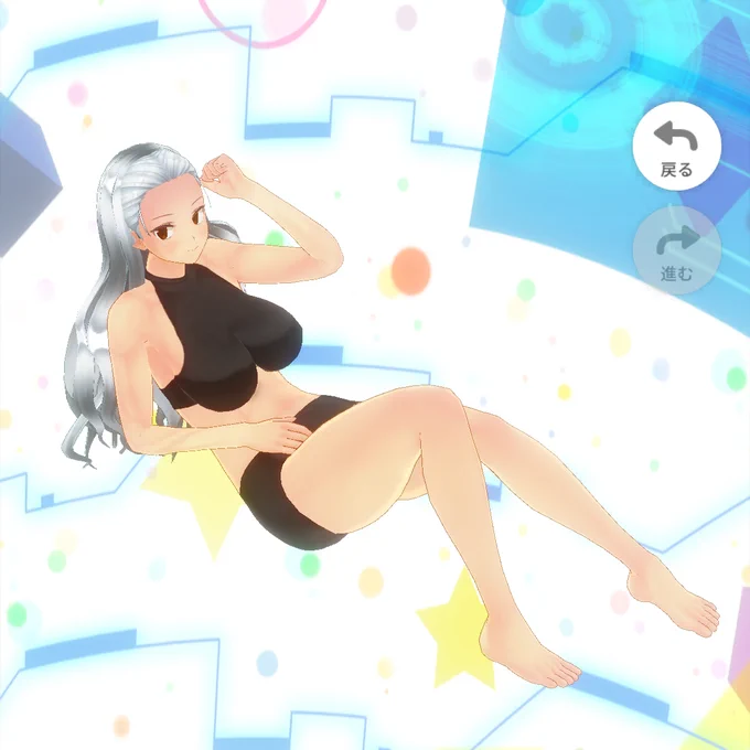 pixivリクエスト進捗カスタムキャストを使ってキャラデザのラフをやってみた!簡単にポーズ付きの素体を作れるから結構便利! 