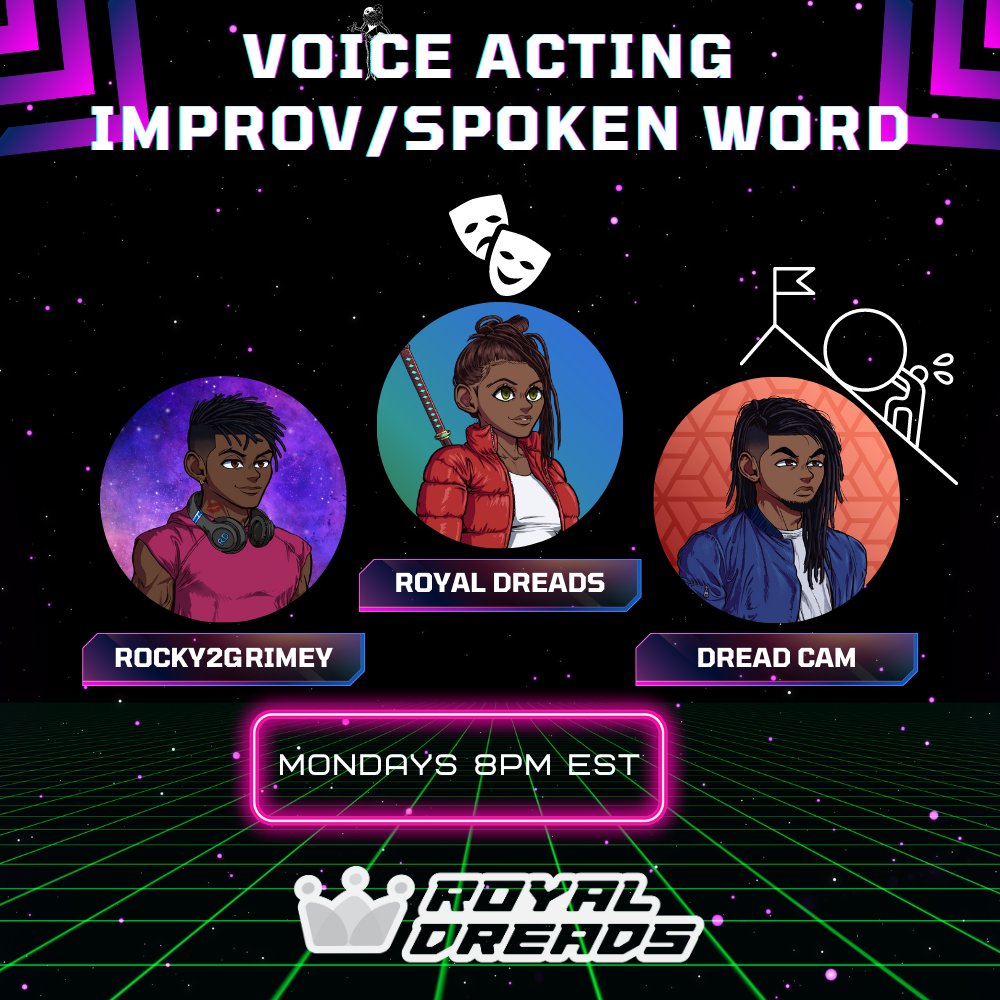 🎭🎙️ Join us at 8PM EST for Voice Acting, Improv, & Spoken Word! 🎉 Start w/ script reading by our talented actors, then dive into wild improv performances, & finish with magical spoken word & open mic! Co-hosted by @RoCkY2GriMeY__ @CameronBolden1. ✨🗣️x.com/i/spaces/1DXxy…