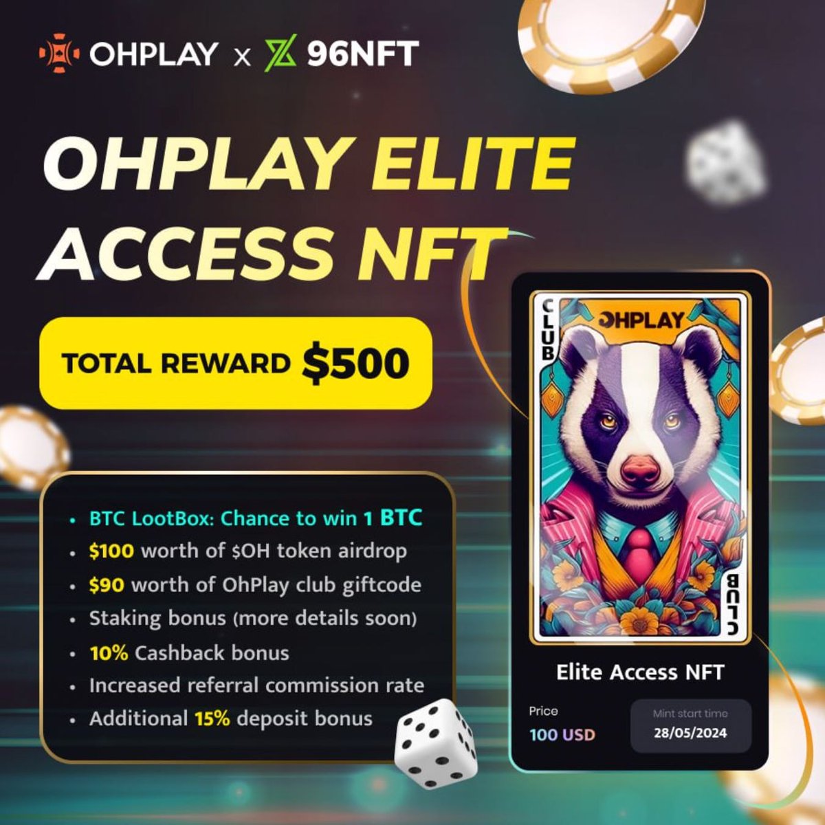 OhPlay is the spearhead of the new generation of decentralized casinos, pioneering the concept of GambleFi 3.0. It aims to revolutionize the space by addressing the limitations of predecessors by distributing profits more equitably among players, investors, and partners.