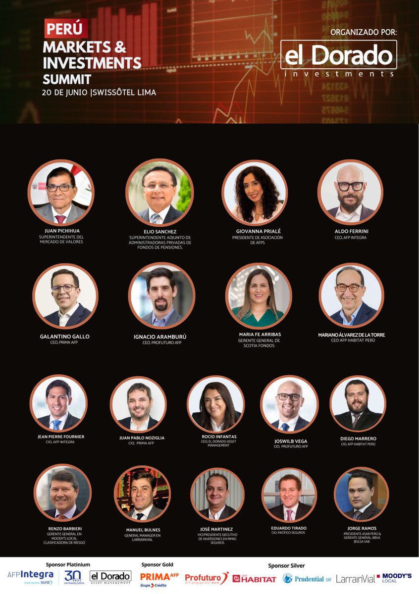 CFASocietyPeru's tweet photo. Sé parte del Perú Markets &amp; Investments, el mayor evento Full Day del Mercado Institucional en Perú.

📅 Fecha: 20 de Junio
📍 Lugar: Swissotel Lima
✍️ Regístrate aquí: https://t.co/CqfclcPOn7

Para más detalles e inscripciones, visita nuestra web: https://t.co/OqKEzCNYnY https://t.co/Mz6eNyAtb5