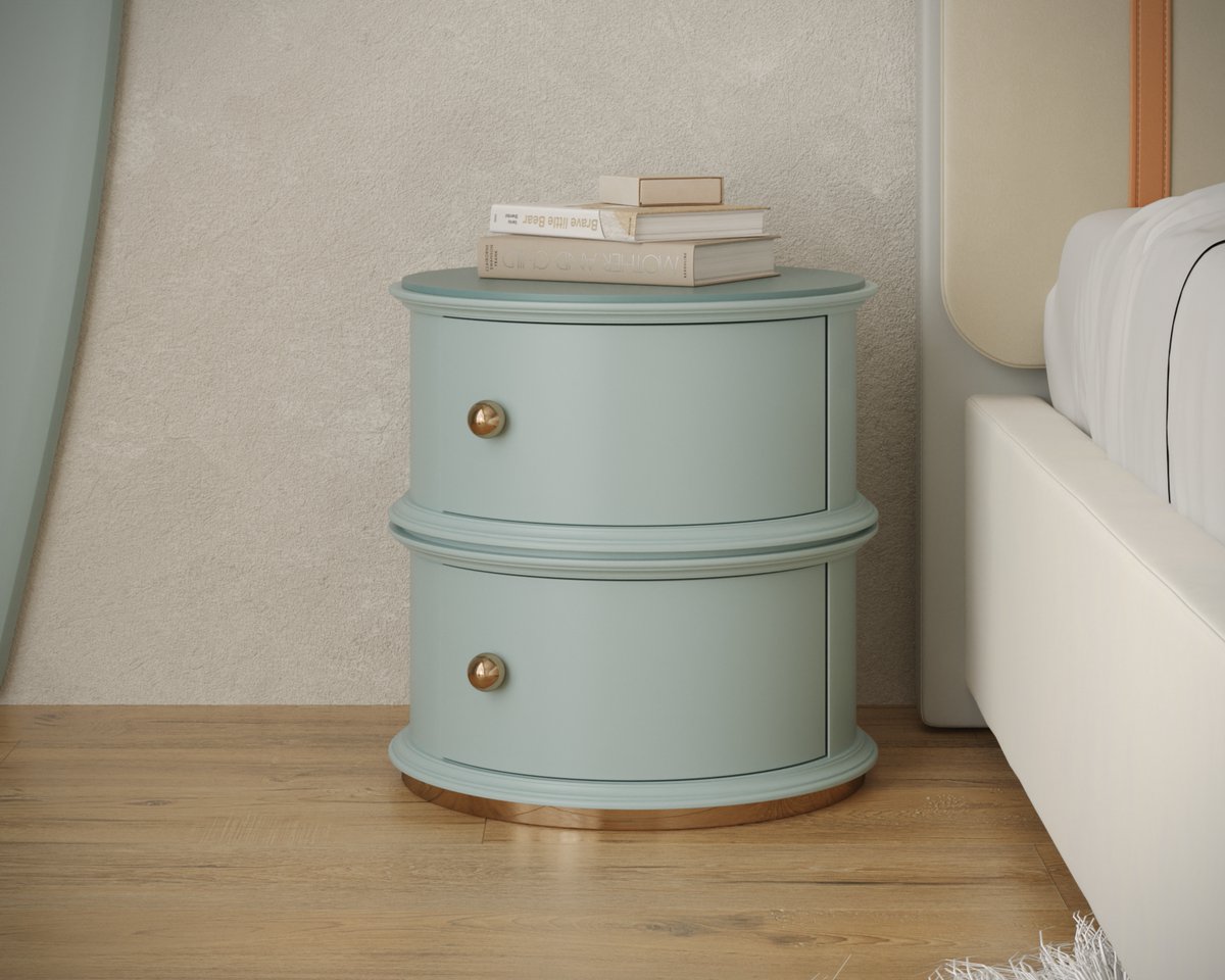 See the suggestion: 𝑫𝒓𝒖𝒎 𝑵𝒊𝒈𝒉𝒕𝒔𝒕𝒂𝒏𝒅
Drum Nightstand is a result of a creative design inspired by drums. It features two drawers to provide extra storage.

#fairytale #creatingstories #luxurykidsroom #luxurykidsbedroom #kidsfurniture #childrenroom #kidsbed