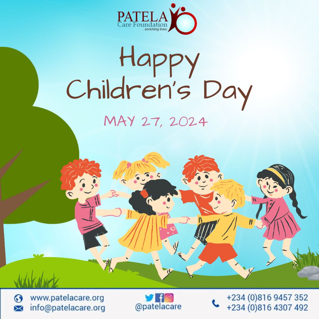 Happy Children's Day! 2024

Keep Shining Brighter 🌟 

#GlobalHealth #HealthEquity #Healthcare #Medicine #UHC #WHO #UNHCR #NCFRMI #IDPs #WASH #SDGs  #UNDP #UICC #UNESCO #Patelacare #PsychoSocialCare #PatelacareEnrichingLives
#Cancer
#VaccineWorks
#HealthAndLifeWithFolukeSarimiye