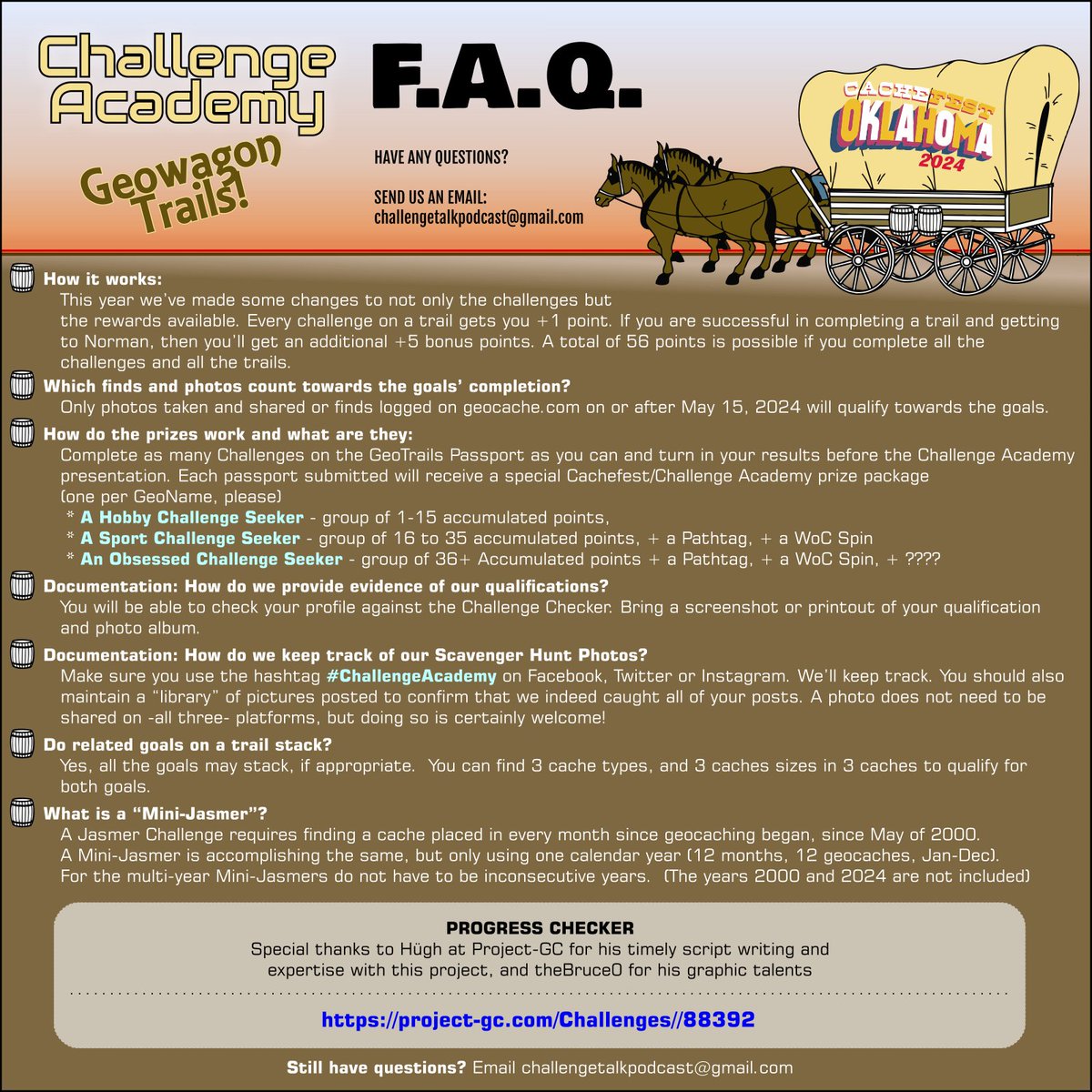 WWCachefest's tweet image. Who&apos;s up for a challenge?

The Challenge Academy Passport has been updated, including a page with FAQs.

Any questions? Email challengetalkpodcast@gmail.com.

#challengeacademy #geocaching #CacheFEST #geocachetalk