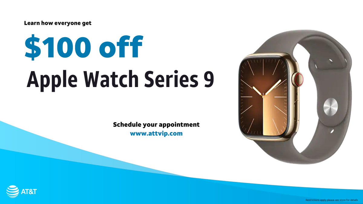 Apple Users!!!
Learn how to get $100 off on Apple Watch Series 9. Get this best deal. Book an appointment at attvip.com or visit nearest ATT store.
#att #attvip #offers #bestdeals  #apple #applewatchseries9 #accessiores