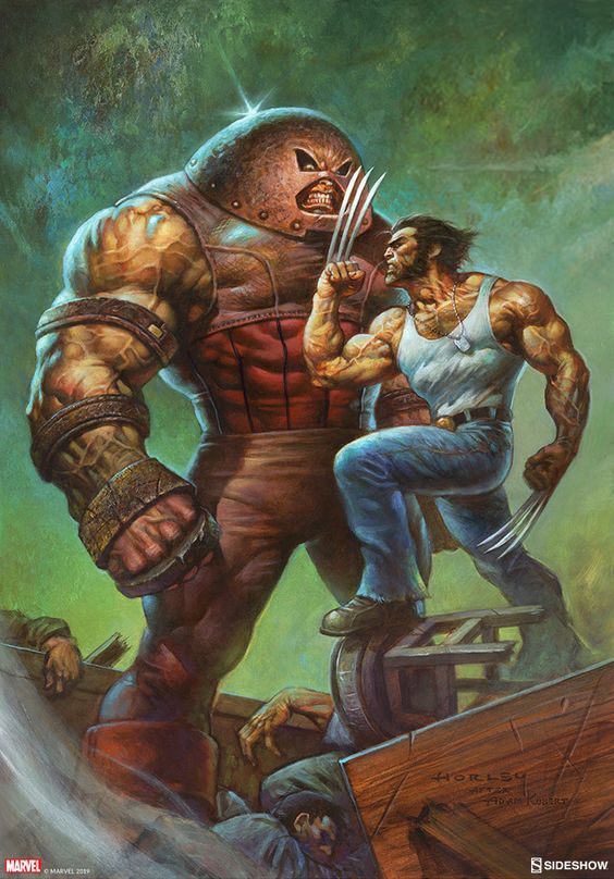 #wolverine vs #juggernaut artwork by #alexhorley