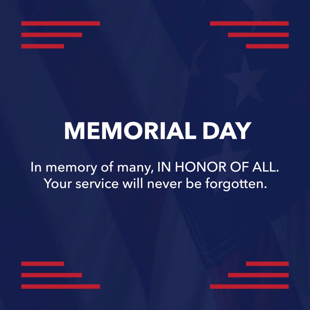 Today, we remember the heroes who sacrificed their lives to protect our freedoms. 

Their bravery and dedication will never be forgotten. Thank you to all who serve and have served.

#MemorialDay