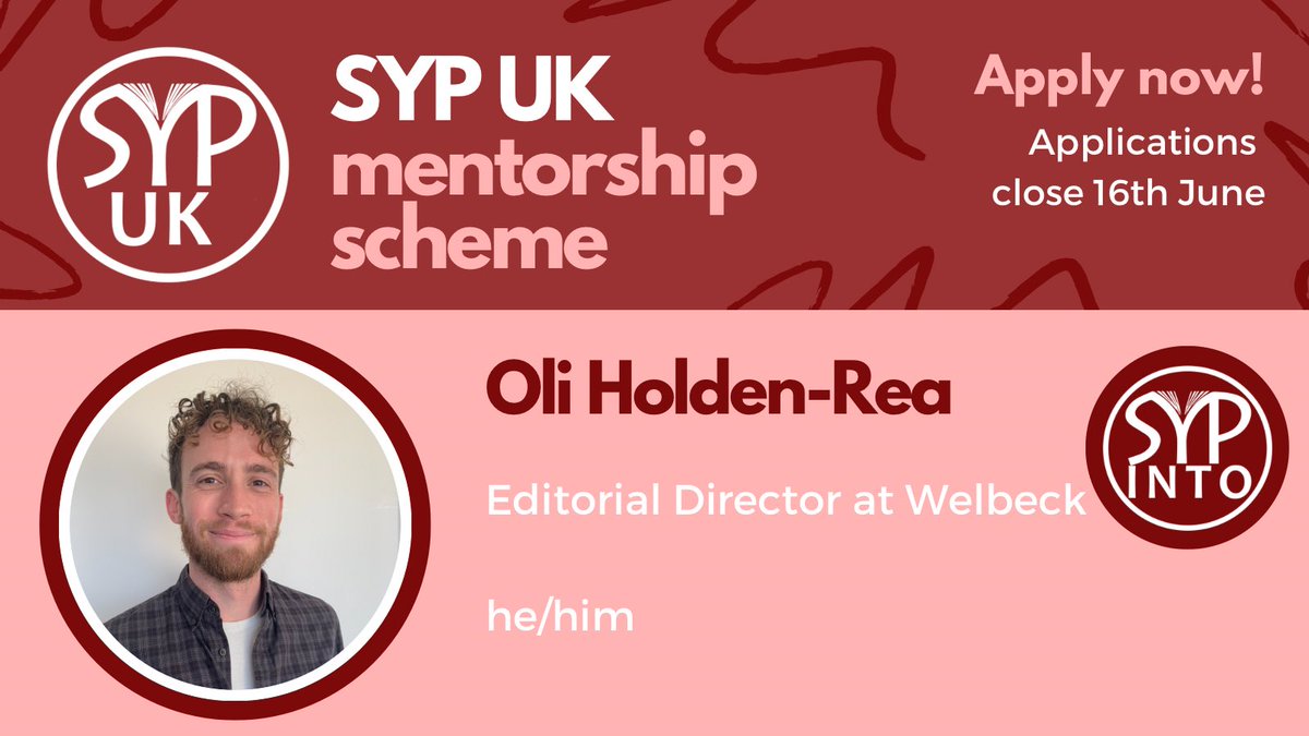 SYP_UK's tweet image. We’re delighted to have @ohreader, editorial director at @welbeckpublish, mentoring on the Into Stream, too!