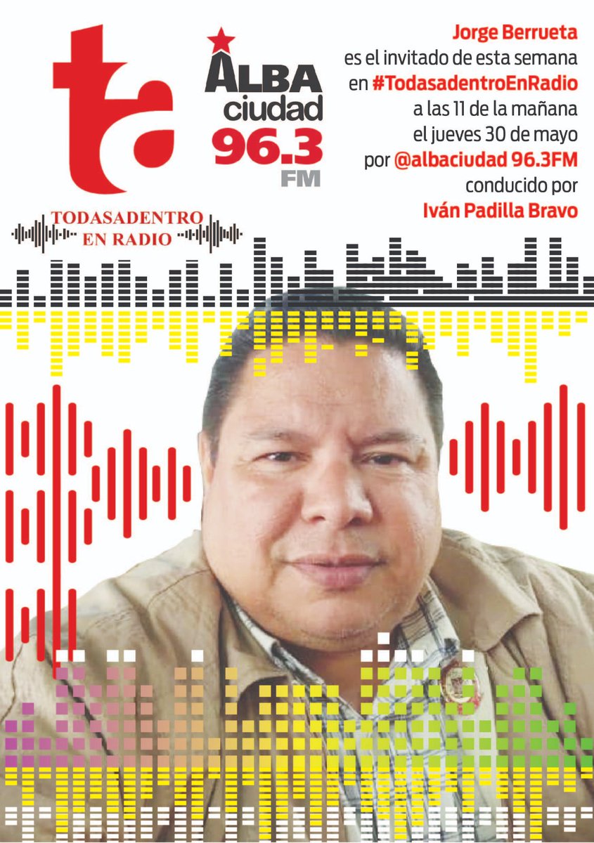 #27May | Escucha #TodasadentroEnRadio por @albaciudad.

El jueves 30 de mayo (11 AM), Iván Padilla Bravo conversará con Jorge Berrueta, director de la Biblioteca Nacional de Venezuela. 
_
@NicolasMaduro 
@VillegasPoljak