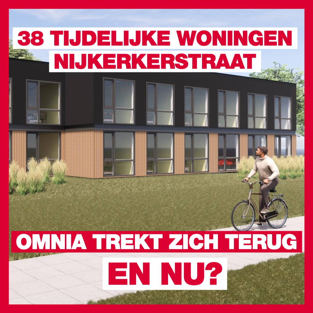 Raadslid <a href="/JeroenBulthuis/">Jeroen Bulthuis</a>  stelt in actualiteitenraad vragen over de terugtrekking van <a href="/omniawonen/">Omnia Wonen</a> uit het project voor 38 tijdelijke woningen aan de Nijkerkerstraat. Hij uit zijn zorgen over de gevolgen voor jongeren en statushouders. Hoe nu verder?