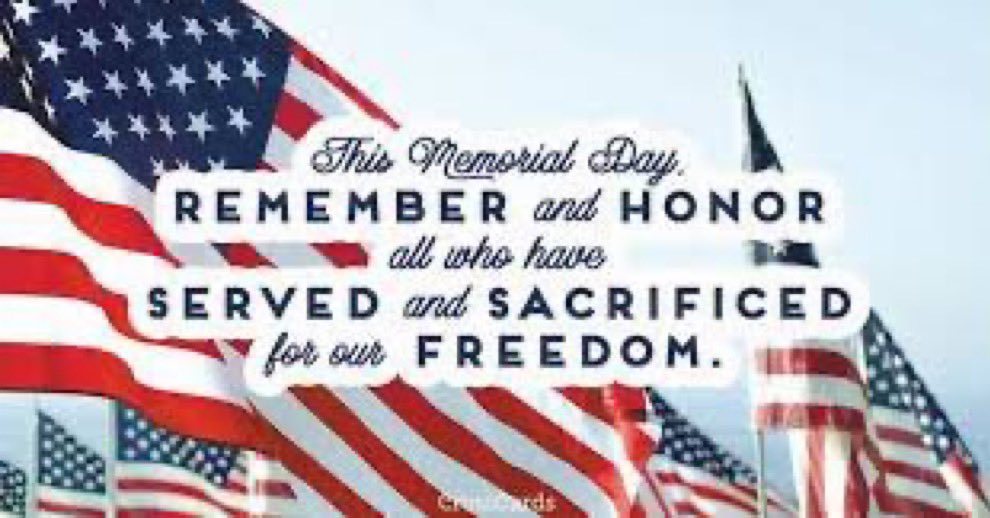 Hope ALL past, present & future @AndersonRaptors spend time w/ their FAMILY on #MemorialDay PLEASE take time to remember the COURAGE of those who died while defending our GREAT nation & also HONOR the SACRIFICES of their FAMILIES for their loss!!! #AHSsaysTHANKS #AHSisFAMILY