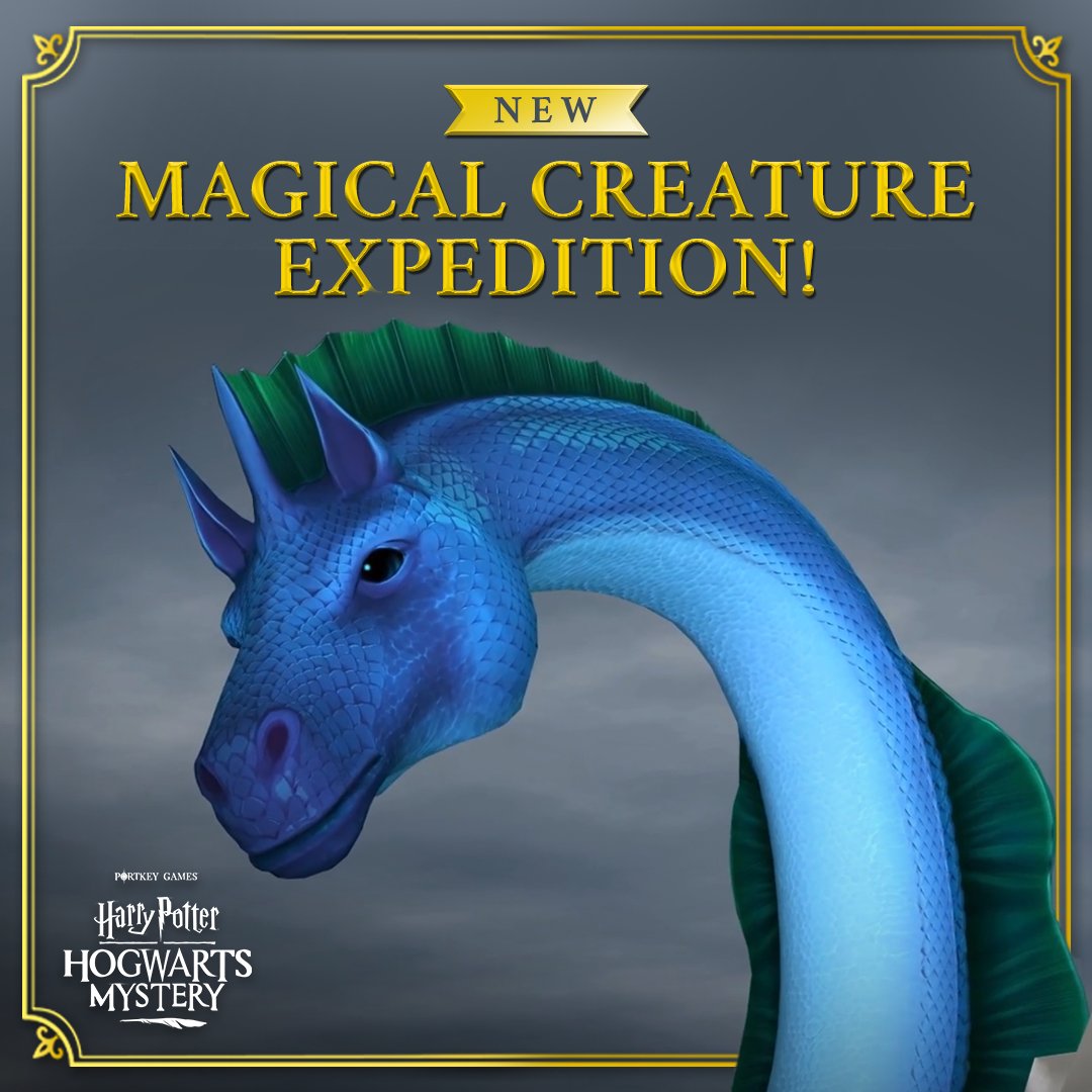 An all-new Magical Creature has arrived in the Open Ocean! Unlock the Sea Serpent and embark on a new expedition! bit.ly/Play-HPHM