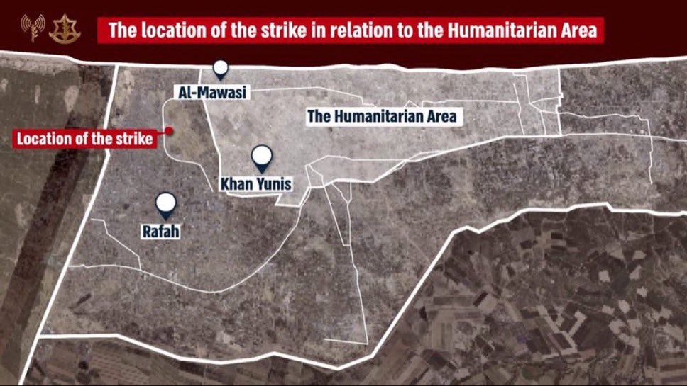 @LTCPeterLerner @washingtonpost Crazy that Hamas lies have been disproven over and over again and media still runs with it every time. Contrary to Hamas' lies and misinformation, the strike did not take place in the Al-Mawasi Humanitarian Area. This is the area where the strike actually happened: