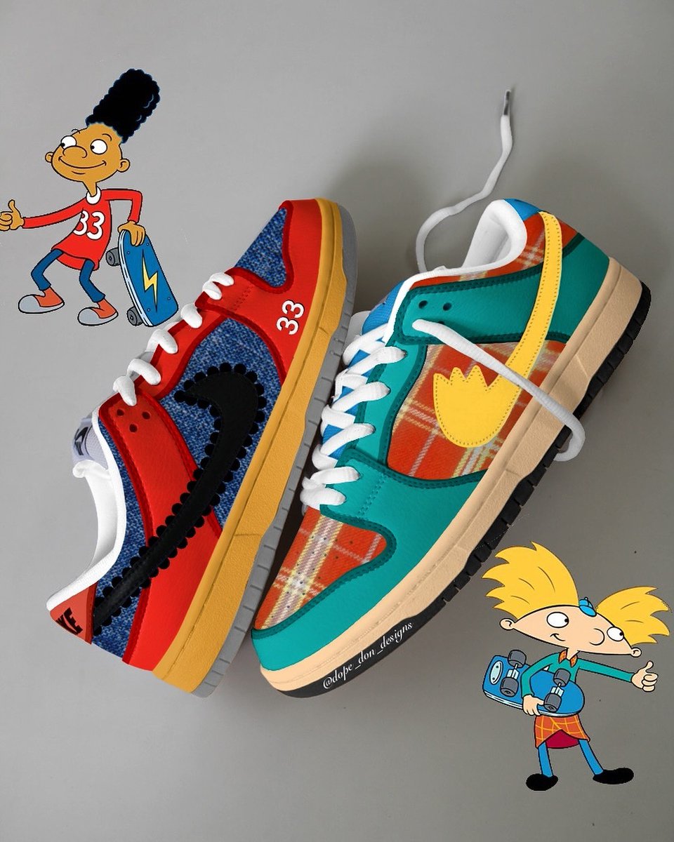 Hey Arnold! x Nike SB Dunk Concept 🏈 via Don Dope Designs