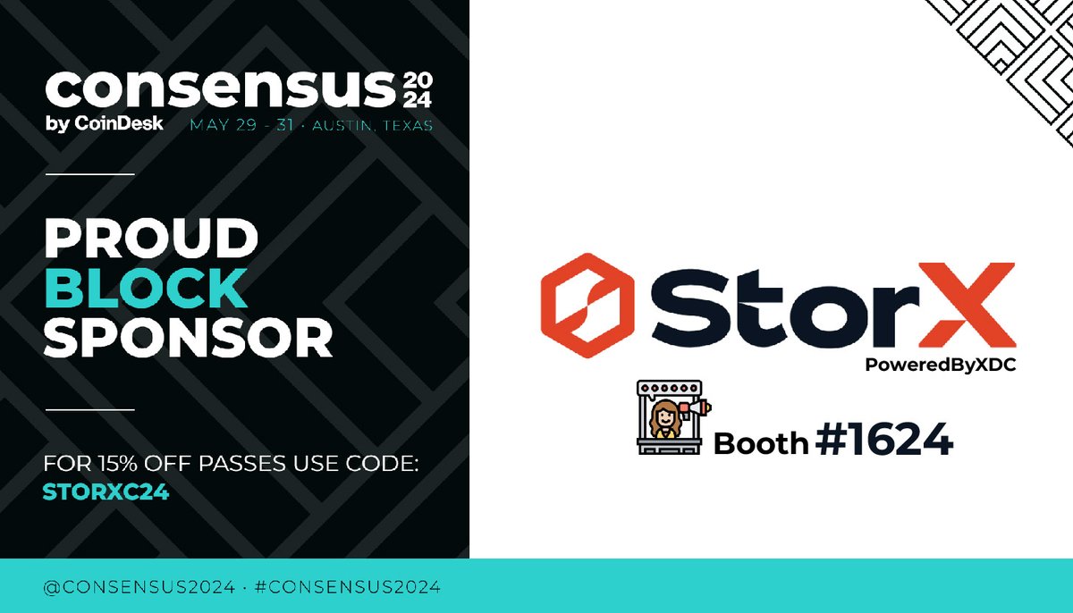 After last year's incredible success, StorX Network is heading to Austin for Consensus 2024! 📅 Date: May 29 - May 31, 2024 📍 Location: Austin Convention Center, Austin, Texas, USA Join us as we showcase the revolutionary #DePIN technology to the world. Don't miss out on