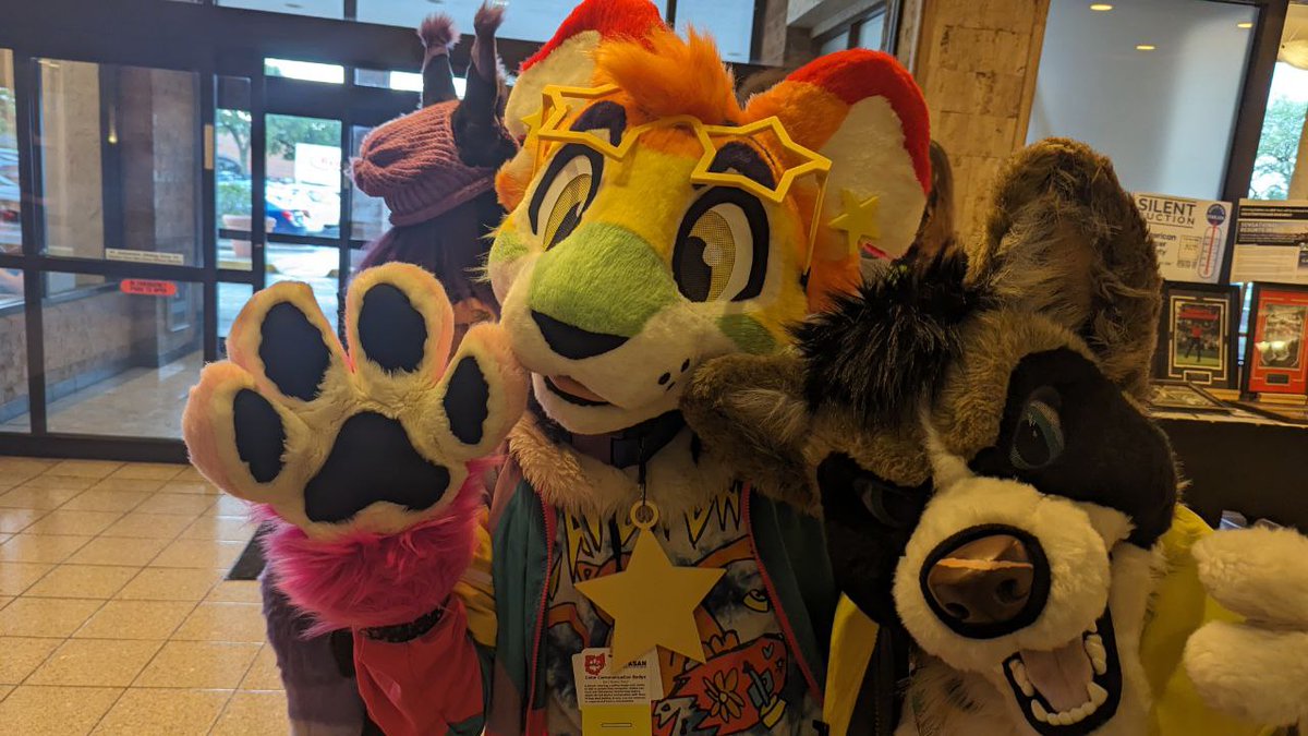 Got to meet this rainbow colored kougra at Anthrohio! So cool to actually meet other neopet players!! 🌈🐯: @halfofacat 📷:@DrakeTheLizard