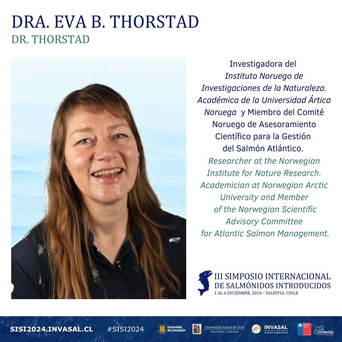 📢Meet the speakers who will be at the III International Symposium on Introduced Salmonids #SISI2024
👉sisi2024.invasal.cl