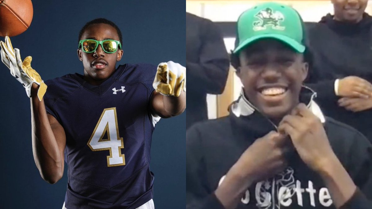 In case you missed it: The moment @mzackery_ announced his commitment to Notre Dame 🍀🍀🍀 📽️: on3.com/teams/notre-da…
