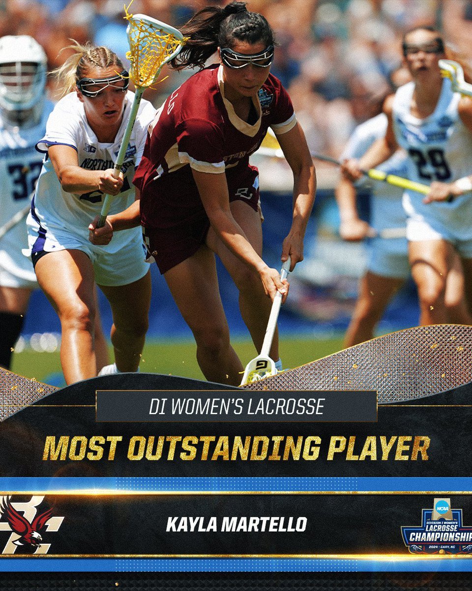 So proud of our <a href="/ICONLongIsland/">ICON Lacrosse LI</a> 2020 Kayla Martello!  She puts the icing on an amazing career <a href="/BCwlax/">BC Women's Lacrosse</a> with a title and is named the MOP!!!  #GoICON