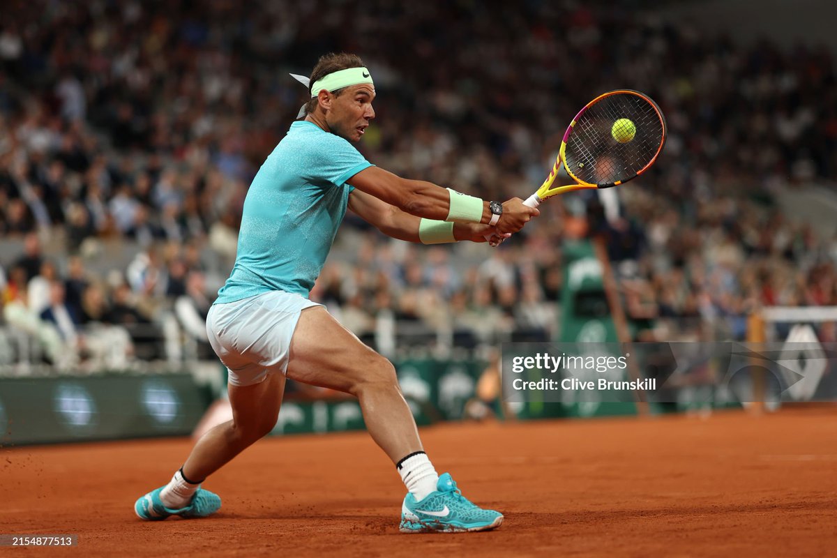 Rafael Nadal of Spain finds himself in very unfamiliar territory, down 2 sets to love at the French Open, during his first round match against Alexander Zverev of Germany 📸: Clive Brunskill #rolandgarros