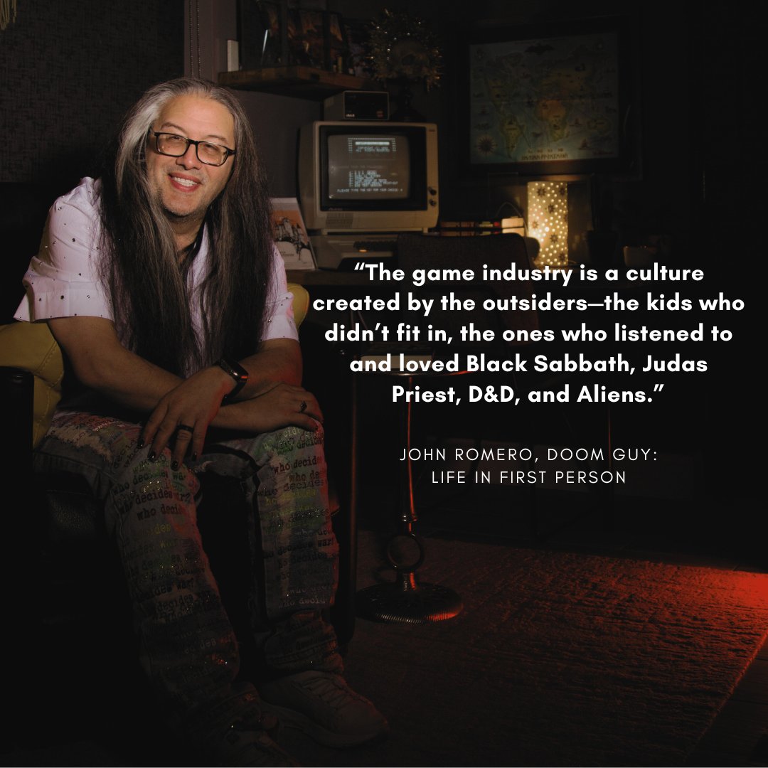 romerogamesltd's tweet photo. Celebrating the outsiders who shaped the game industry. 🤘#DOOMGuy @romero https://t.co/ARvPSwXrjv
