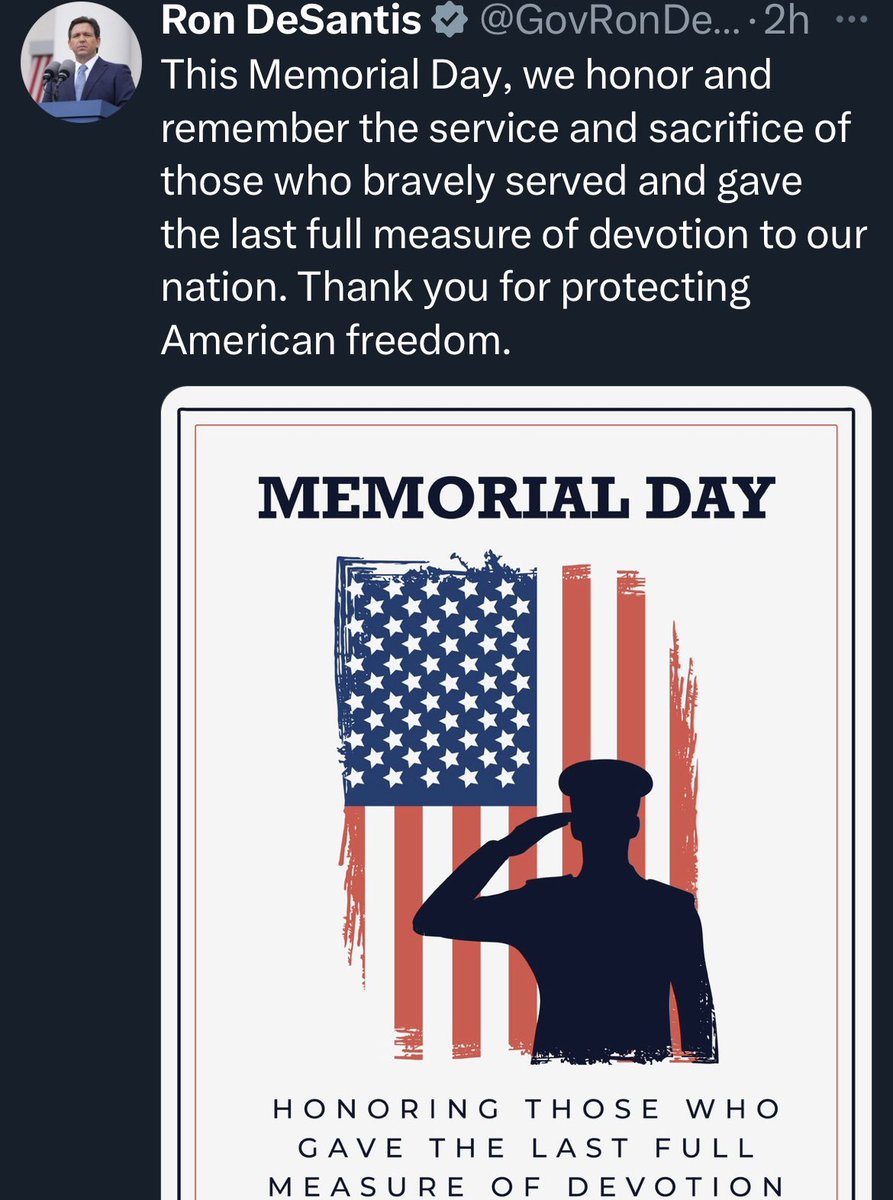 janinereturns's tweet photo. Two different messages on Memorial Day. 
Which way America? https://t.co/rVqSl8F4am