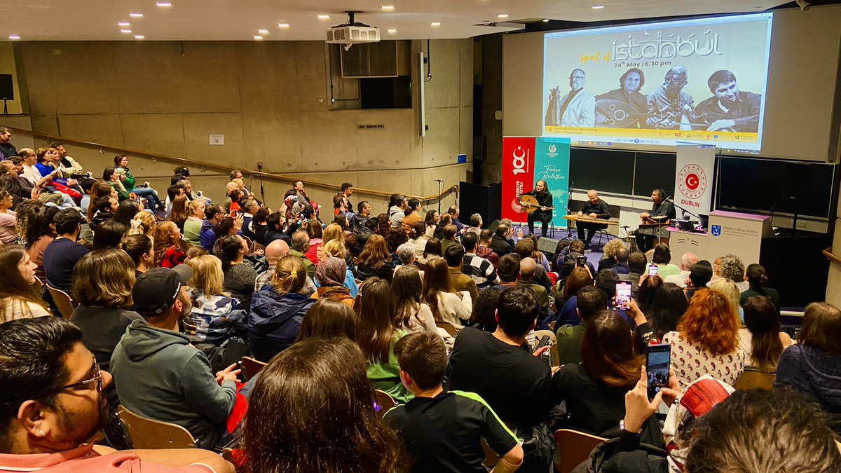 yeedublin's tweet photo. 🎶✨We proudly organised the Spirit of Istanbul concert at @tcddublin on May 24th! Part of the Republic of Türkiye’s centenary celebrations @GokselBaktagir (qanun), @yurdaltokcan (oud)&amp;Bülent Elmas (percussion) enchanted the audience with Turkish classics&amp;a touch of Irish music☘️ https://t.co/s3OcCJoEgC