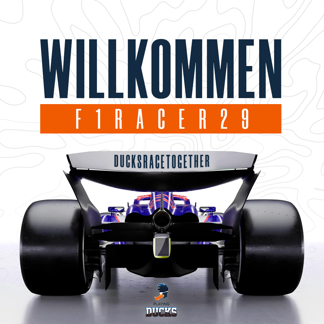 Das @playingducks #F1 -Team hat sich verstärkt! Wir heißen unser neues Teammitglied Chris, alias @F1Racer29 , herzlich willkommen!