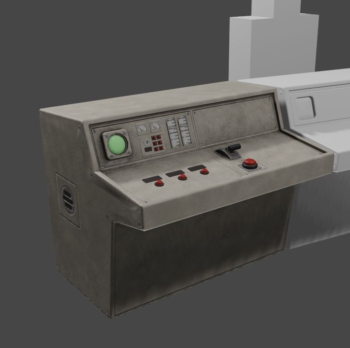 BooniesGame's tweet photo. My furnisher is asking me how I prefer my console. I can go with a standard metallic look, a softer approximation, or have it accentuated with a bunch of dark lines. #boonies #indiegame #indiegames #gamedev #indiedev #horror #indiehorror #survivalgame https://t.co/3KfcMRaTfw