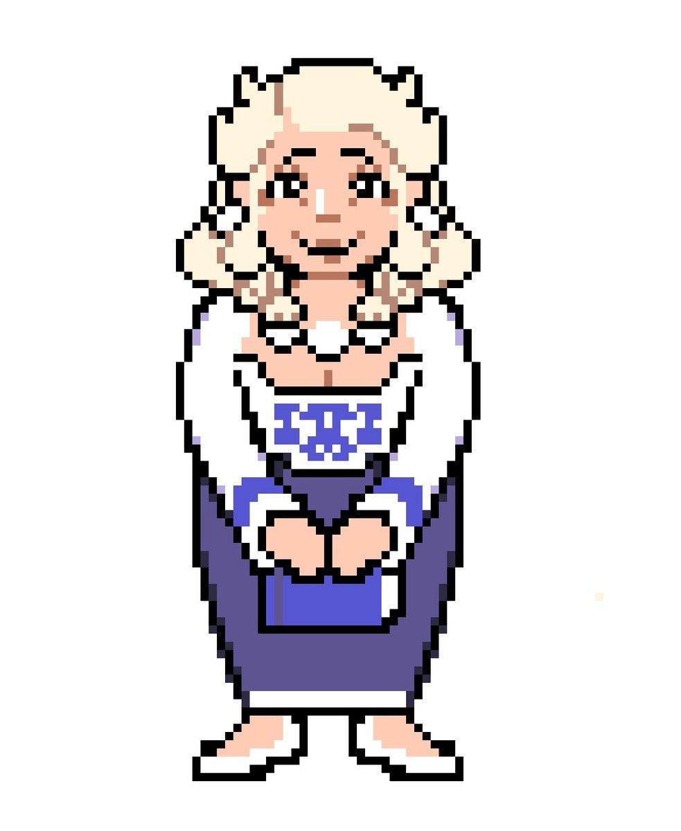 ThePianoFreak's tweet image. #UNDERTALE #TORIEL #PIXELWORK 
&amp;gt;Throws at you another human Toriel sprite.