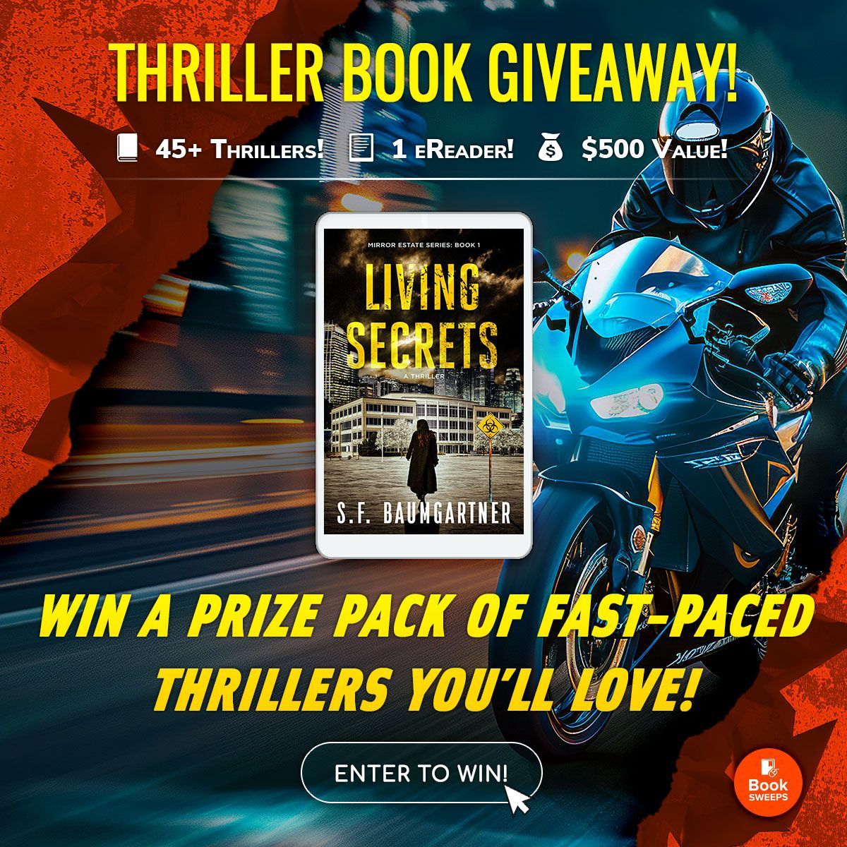 SFBaumgartner's tweet photo. If you want another #thriller #pageturner to add to your TBR, you can enter to win #LivingSecrets on #Booksweeps plus 45+ thriller #books AND an ereader!
Link in bio https://t.co/CS1aN1tbH3 
#amreading #readnow #bookstagram https://t.co/ynQOshUgjs